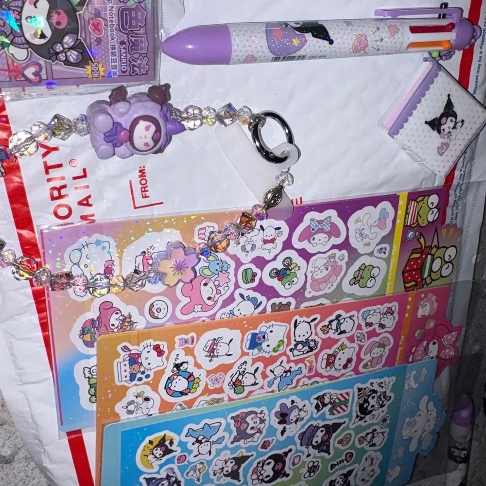 Sanrio‎ Hello Kitty Purple Glitter Party Notebook bundle